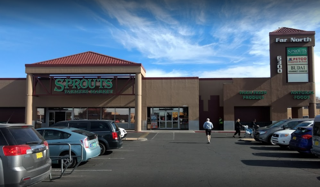 Sprouts Farmers Market storefront and parking lots